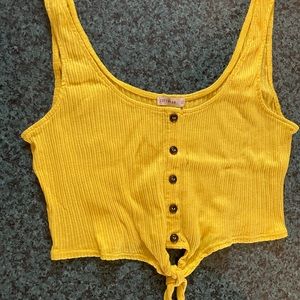 Yellow crop top